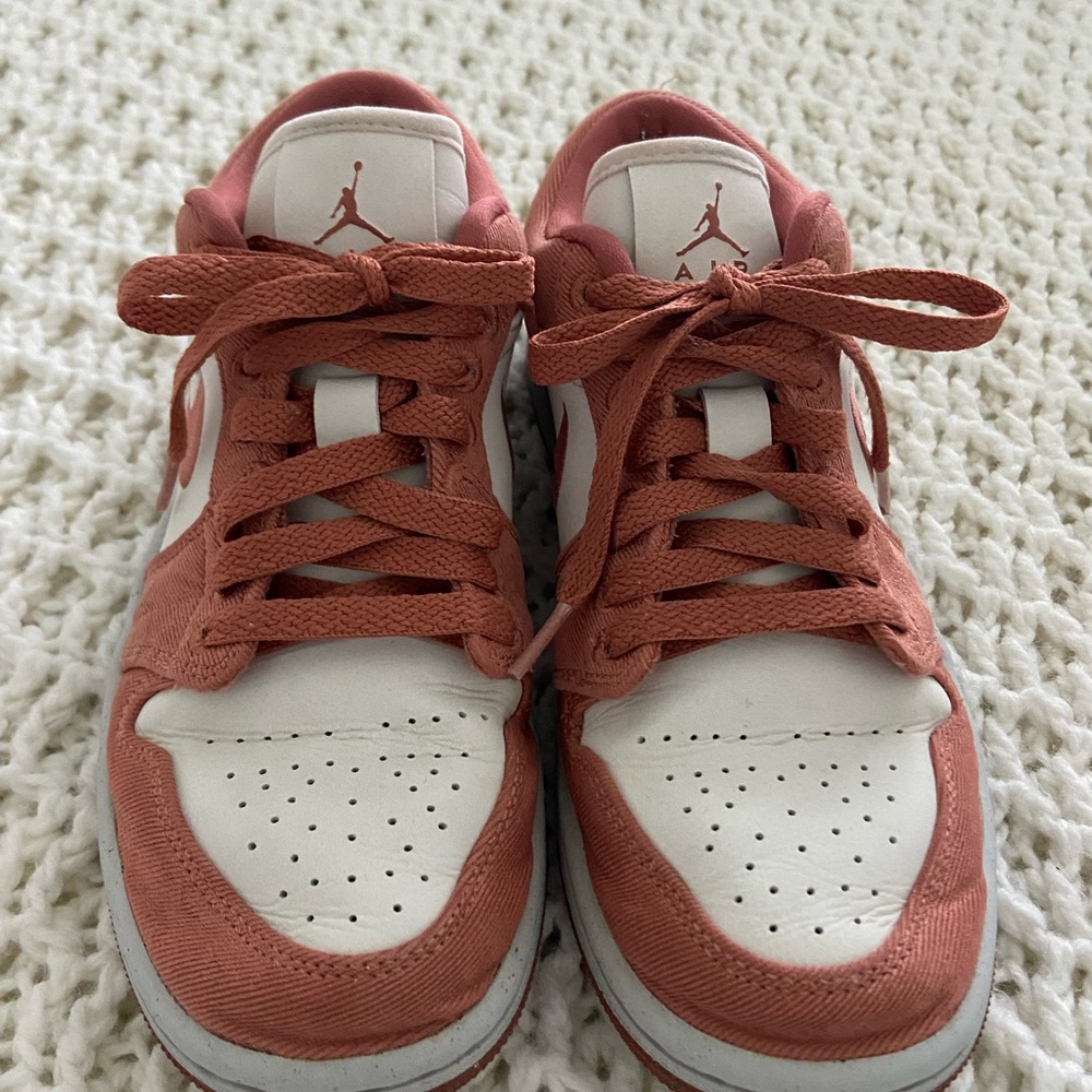 Air Jordan Nike Women's Athletic Shoes - White and Coral